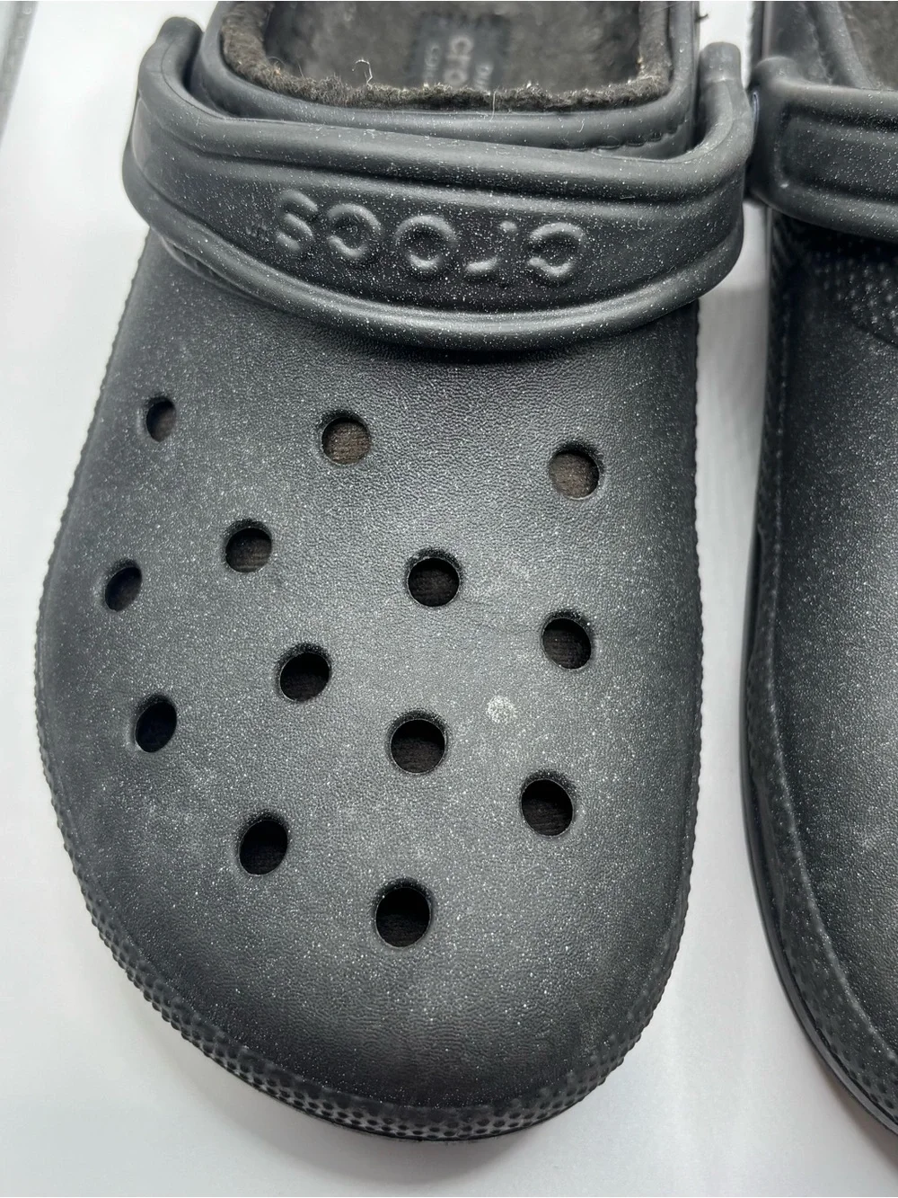 Crocs Classic Lined Clogs Black Mens 7 Womens 9